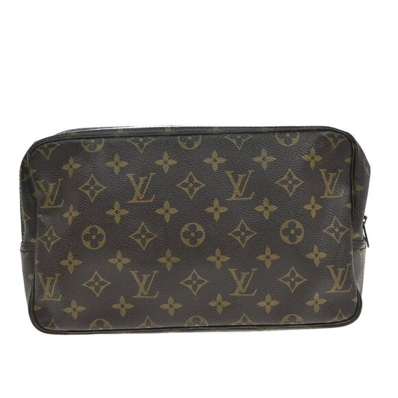 LOUIS VUITTON Trousse Toilette 28 Clutch Hand Bag Monogram Brown - Picture 2 of 5